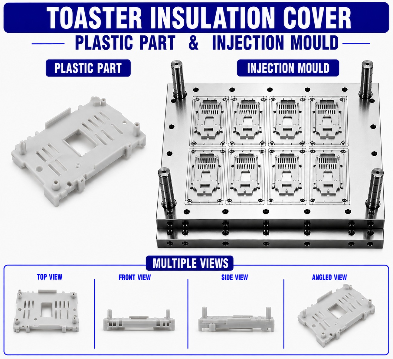 Toaster Plastic Insulation Cover Mould and Moulding Services